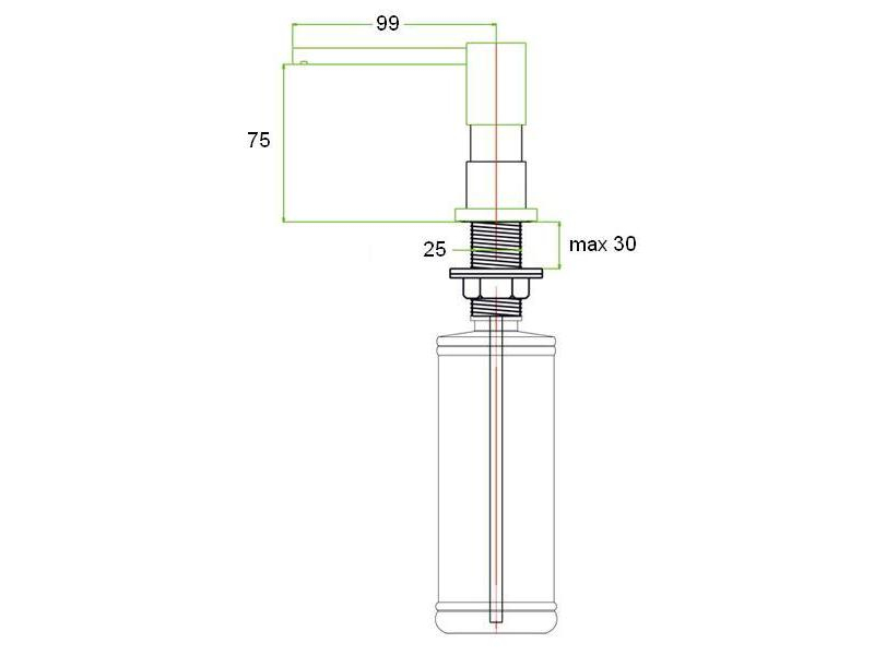 Купить Дозатор жидкого мыла Zorg Inox ZR-22 BLACK, цвет черный