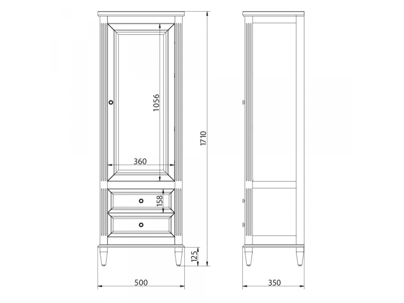 Купить Витрина Migliore Kantri 26718 Oliva, левая/правая (26718SX/26718DX)