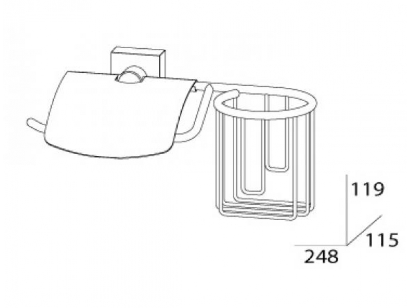 Купить Держатель освежителя воздуха и туалетной бумаги с крышкой FBS Esperado ESP 054