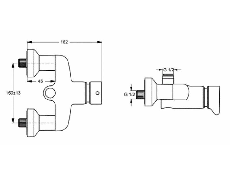 Купить Нажимной смеситель Ideal Standard Ceraplus настенный для душа, хром, B8320AA