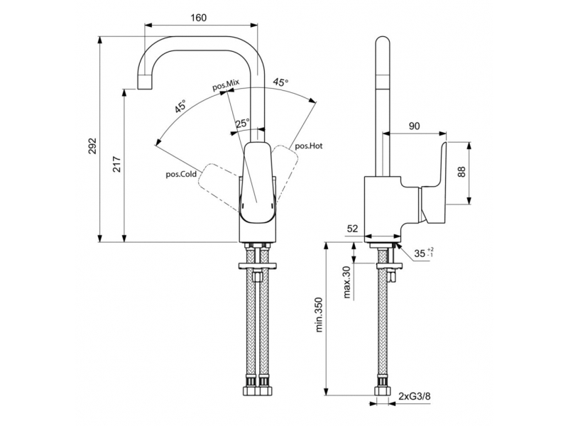 Купить Смеситель Ideal Standard Ceraplan III для раковины, хром, B0708AA