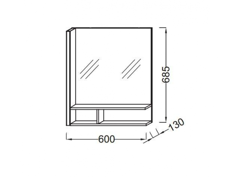 Купить Зеркало Jacob Delafon Terrace 60 см, с подсветкой, EB1180G-NF