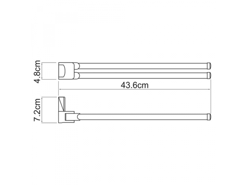 Купить Полотенцедержатель WasserKRAFT Leine 5031, 43.6 см, хром