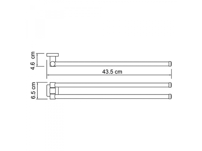 Купить Полотенцедержатель WasserKRAFT 6531, 43.5 см, хром
