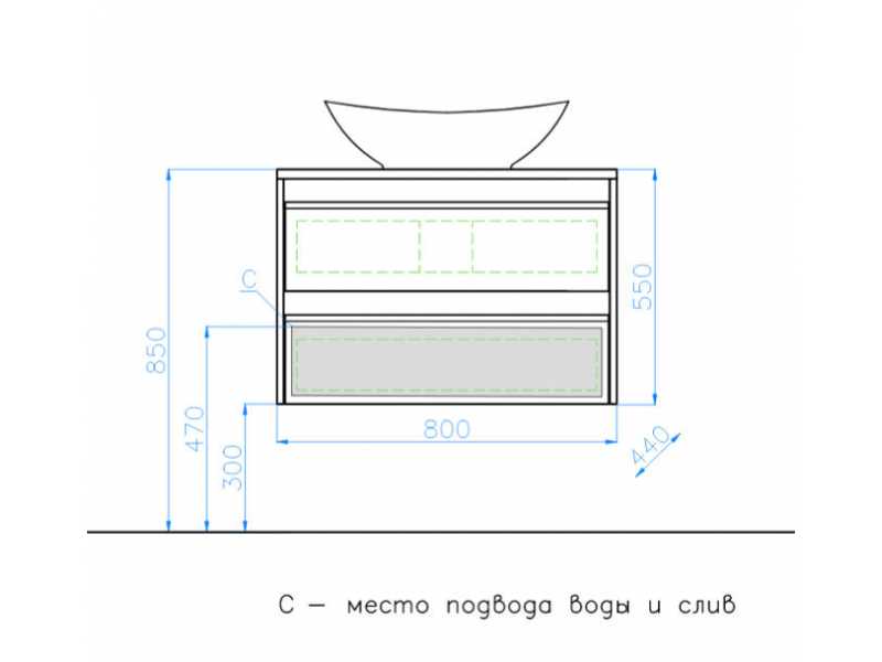 Купить Тумба под раковину Style Line Монако 80 ЛС-00000635 Plus, 80 см, подвесная, ориноко/белый лакобель