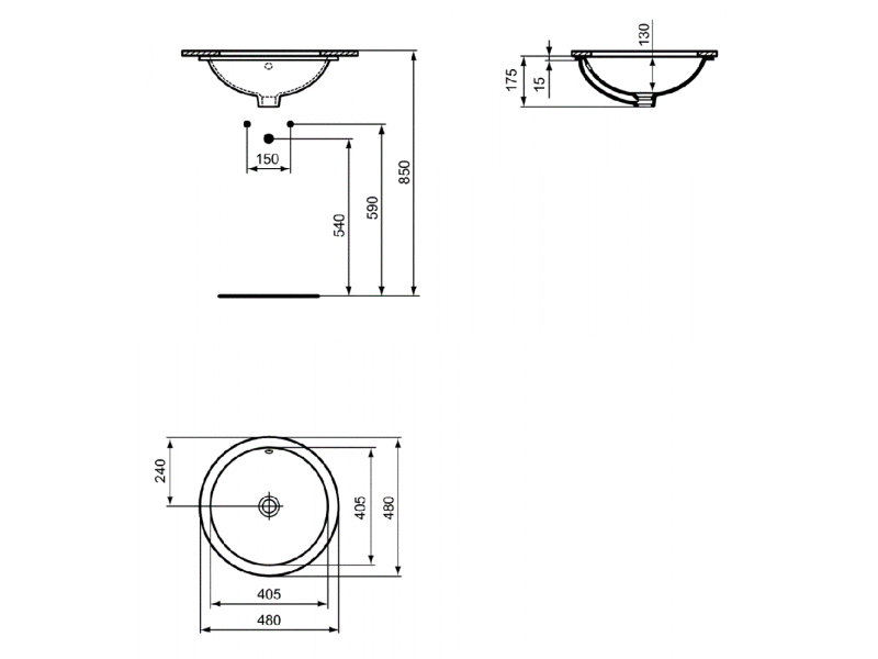 Купить Раковина Ideal Standard Connect 48 см, белый, E505401