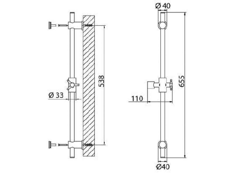 Купить Штанга душевая Bandini Stel 391786SN, матовый никель