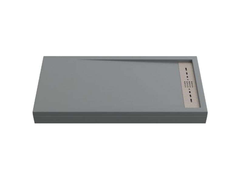 Купить Поддон литьевой Bas Stella 100 x 90 см, ЛП00135, серый (cement grey)