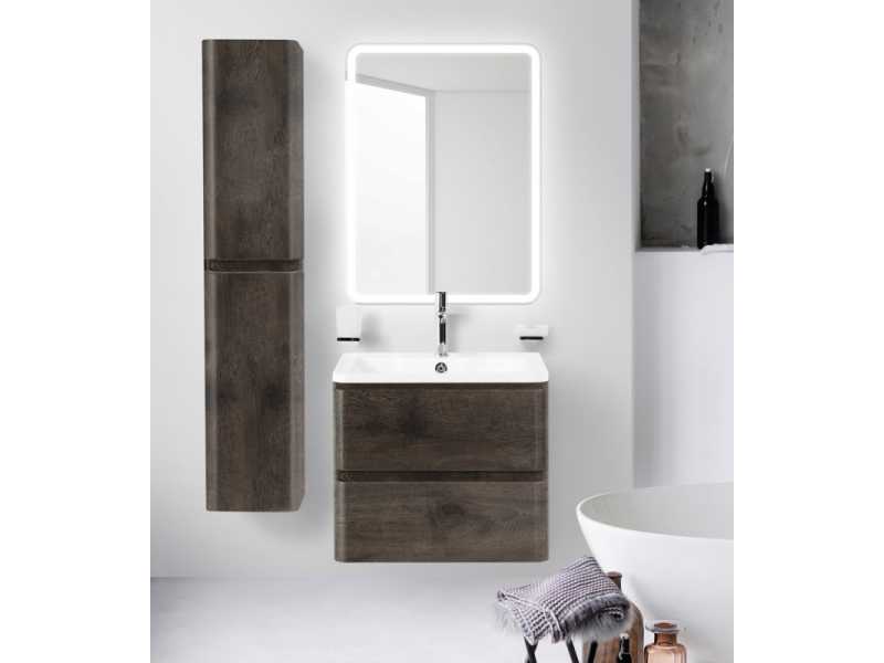 Купить Тумба под раковину Belbagno Albano 60 cм подвесная, Rovere Nature Grigio, ALBANO-600-2C-SO-RNG