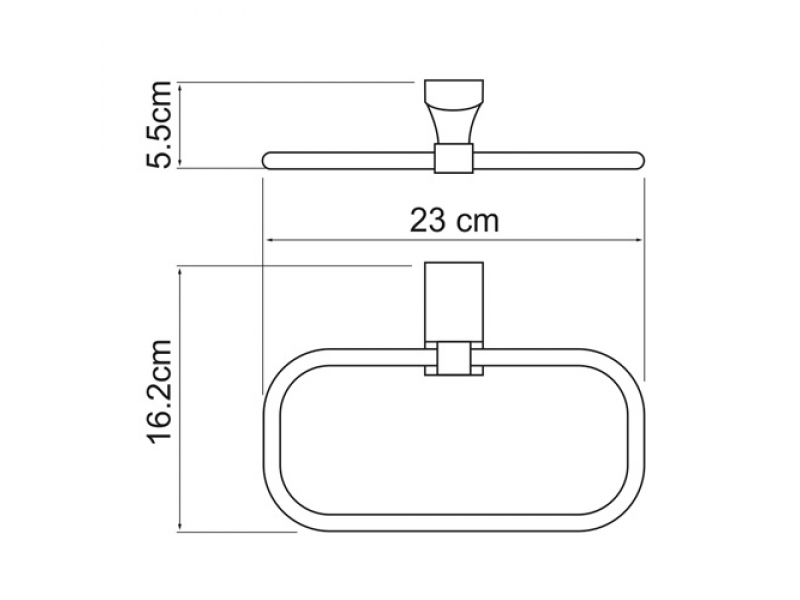 Купить Полотенцедержатель WasserKRAFT Leine 5060, кольцо, 23 см, хром