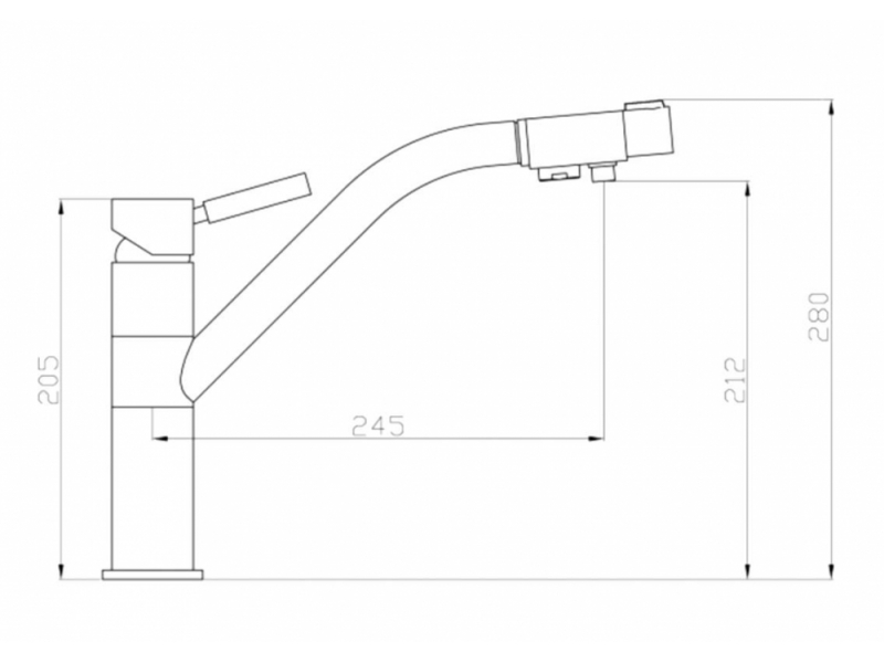 Купить Смеситель Zorg Clean Water ZR 401 KF NICKEL для кухни под фильтр, никель