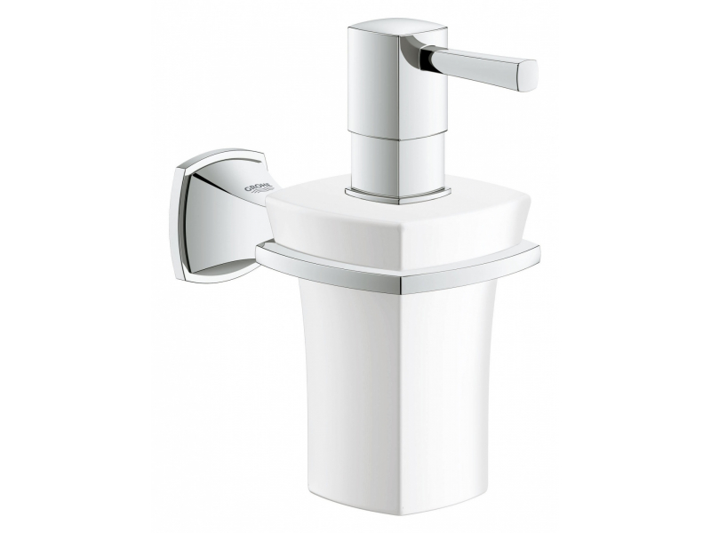 Купить Дозатор для жидкого мыла Grohe Grandera 40627IG0, хром/золото