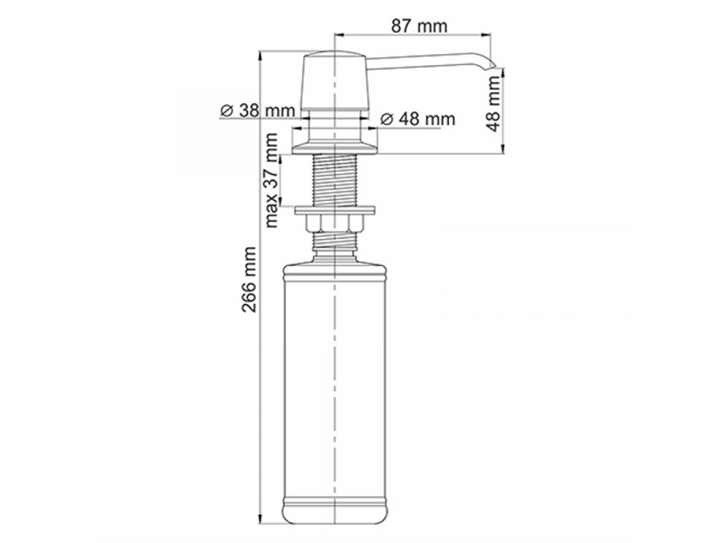 Купить Дозатор для мыла Wasserkraft K-1599 встраиваемый, 320 мл