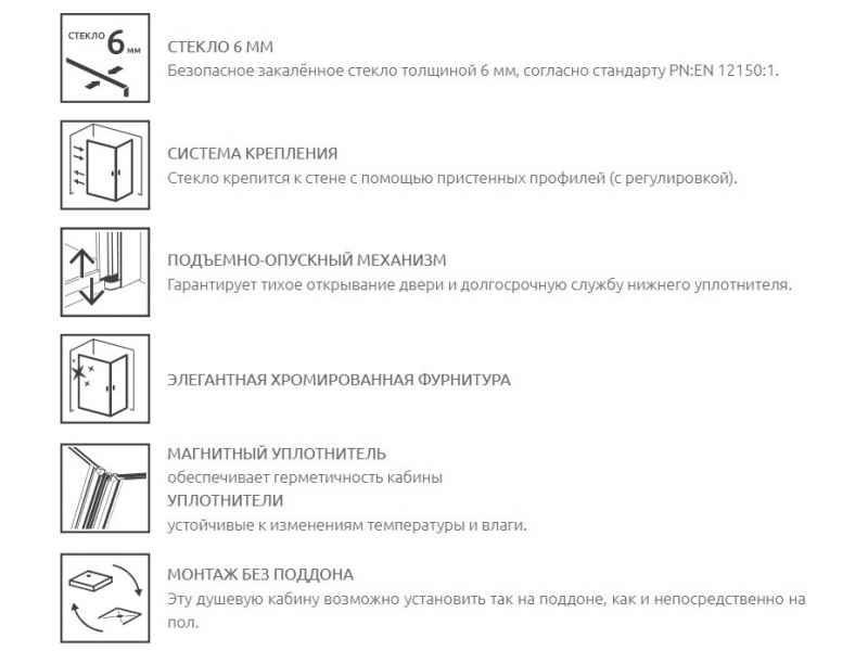 Купить Душевой уголок Radaway Almatea PDD 100 х 100 х 195 см, стекло прозрачное, профиль хром, 30522-01-01N