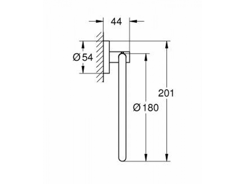 Купить Полотенцедержатель кольцо Grohe Essentials 40365GL1, 20 см, холодный рассвет глянец