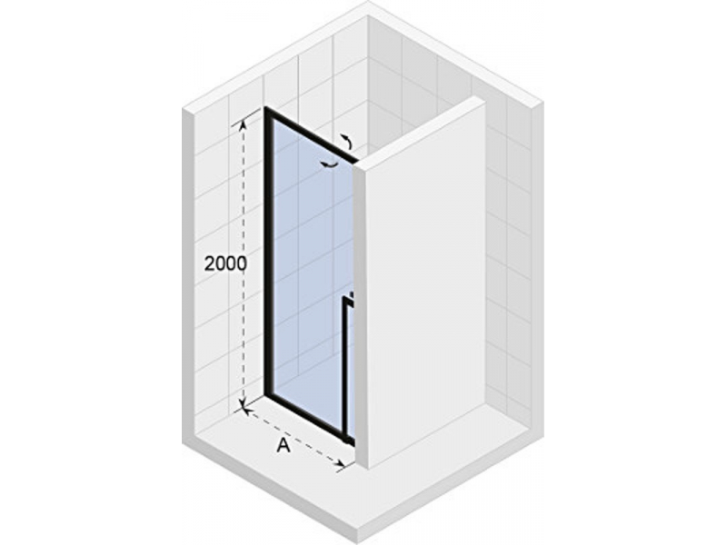 Купить Душевая дверь в нишу Riho Lucid GD101 GD109W000 цвет профиля - белый, 90 x 200 см