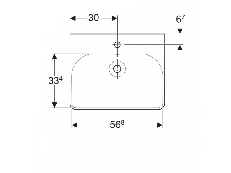 Купить Раковина Geberit Smyle Square 500.229.01.1, 60 х 48 см, белая