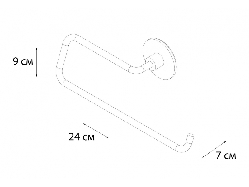 Купить Держатель бумажных полотенец Fixsen Round, FX-92110C, 24 см, хром