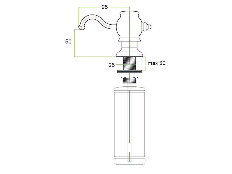 Купить Дозатор жидкого мыла Zorg Inox ZR-24 STEEL, цвет сталь