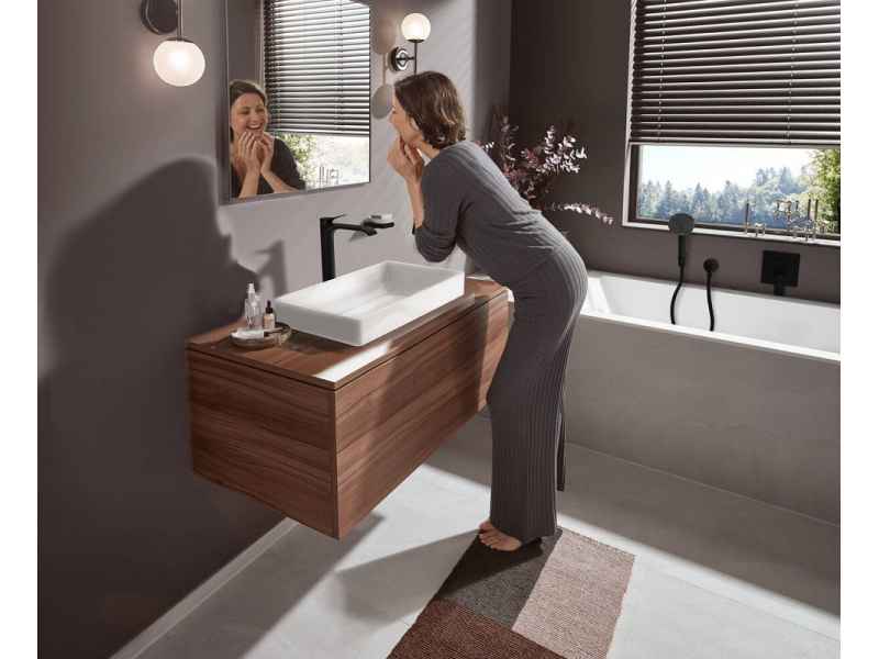 Купить Душевая лейка Hansgrohe Pulsify Select, 3 режима струи, черный матовый, 24100670