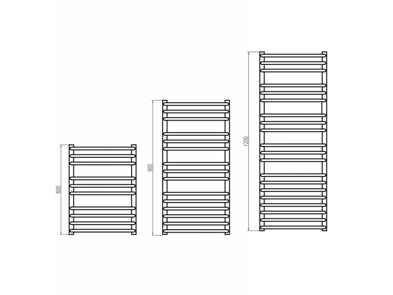 Купить Полотенцесушитель электрический Grota Forte 63 x 180 см, ширина 63 см, высота 180 см, крашеный белый