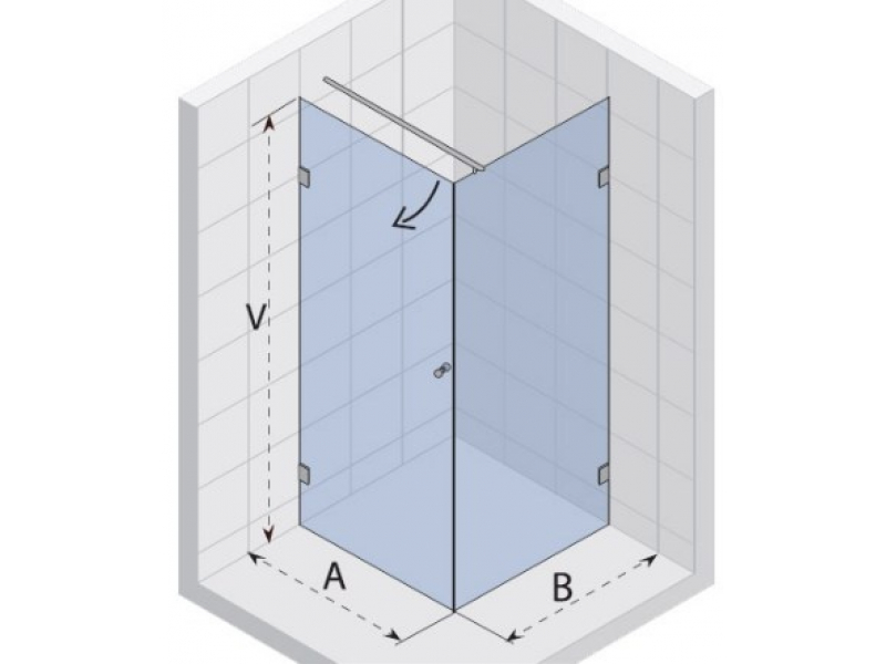 Купить Душевой уголок Riho Scandic GC22200, 80 х 80 см, стекло прозрачное