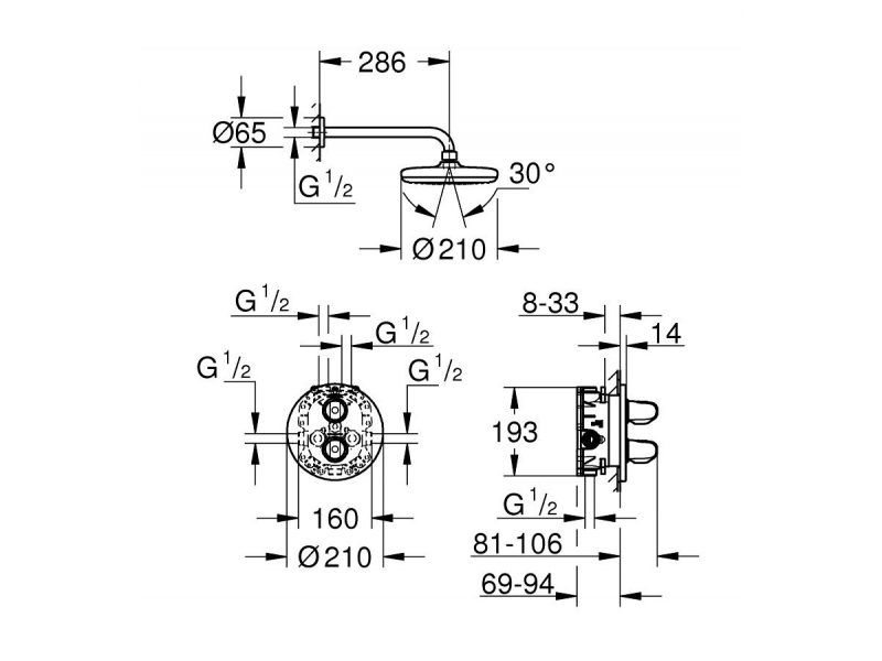 Купить Душевой комплект Grohe Grohtherm 1000 34582001