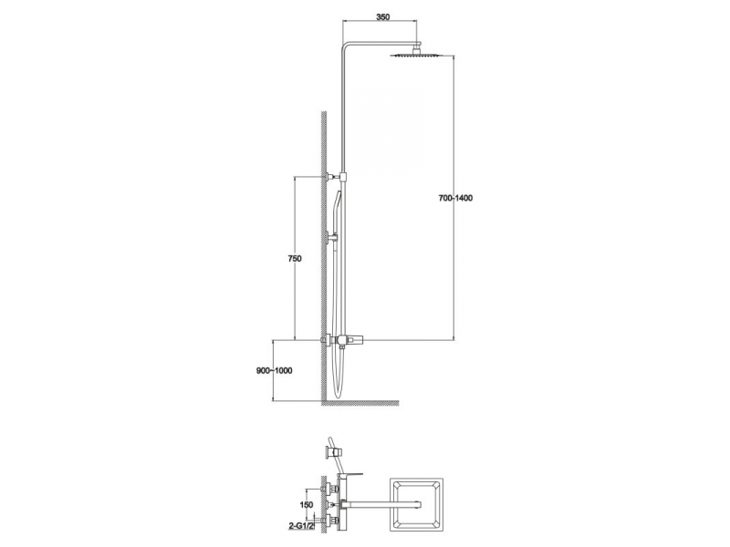 Купить Душевая система BelBagno Arlie ARL-DOCM-CRM