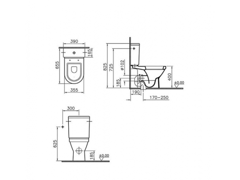 Купить Напольный унитаз Vitra S50 9736B003 7202 крышка микролифт