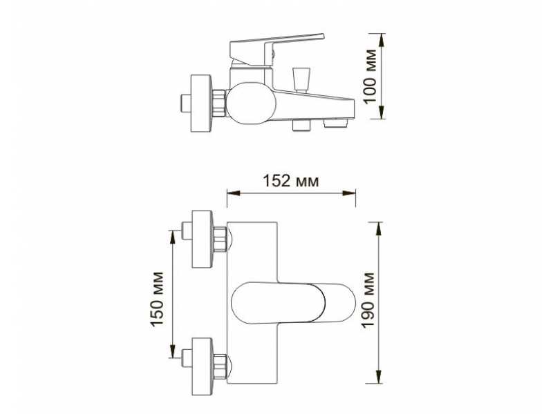 Купить Смеситель для ванны WasserKRAFT DO 5301 с коротким изливом, хром