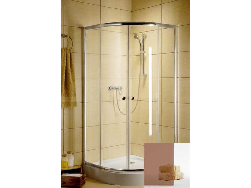 Купить Душевой уголок Radaway Classic A 80 x 80 х 185 см, стекло коричневое, профиль хром, 30010-01-08