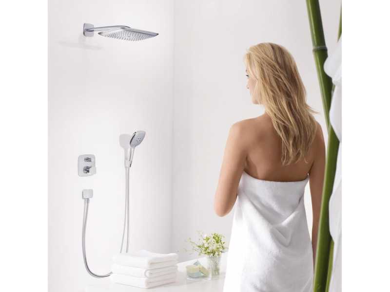 Купить Шланговое подсоединение Hansgrohe FixFit Square, хром, 26455000