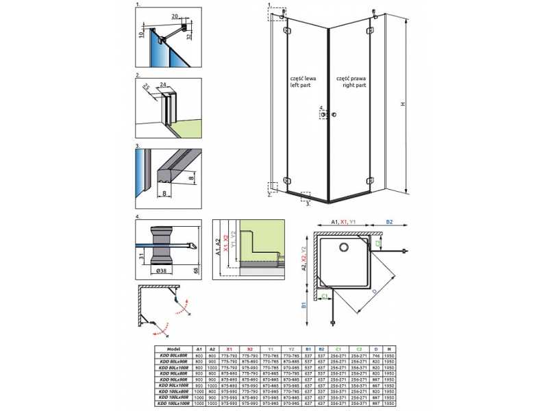 Купить Душевой уголок Radaway Torrenta KDD 100x90, 100 x 90 х 195 см, стекло прозрачное, профиль хром, 132275-01-01