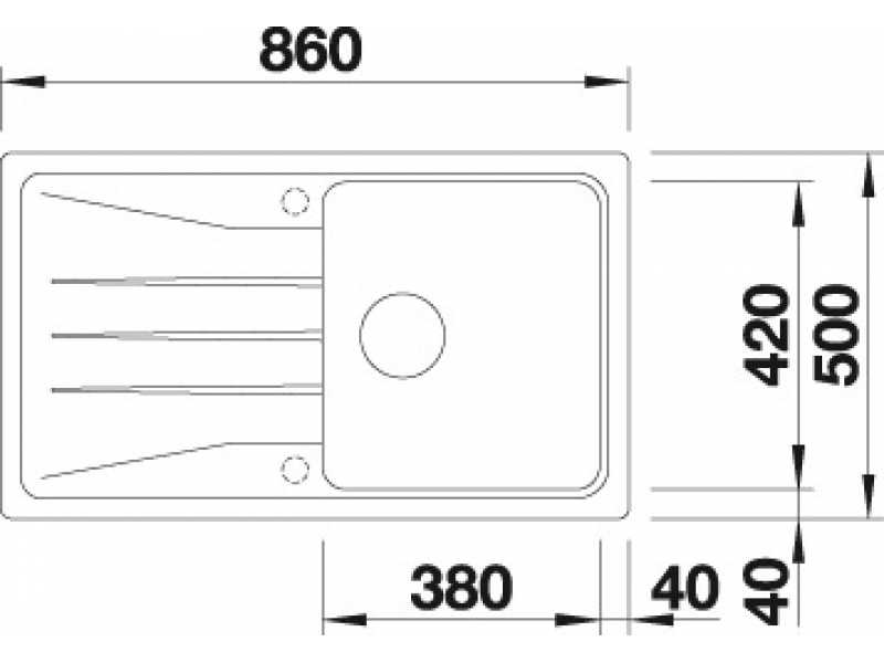 Купить Мойка Blanco Sona 5S SILGRANIT 519672 цвет темная скала