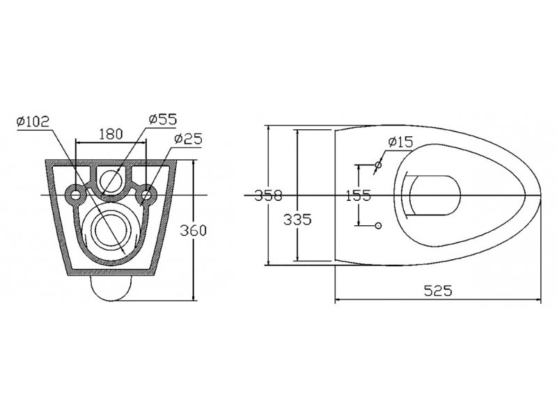 Купить Подвесной унитаз BelBagno Alpha BB300CHR, безободковый