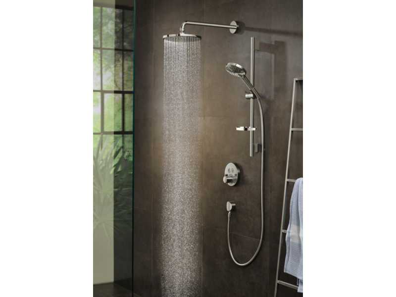 Купить Верхний душ Hansgrohe Raindance PowderRain 27607000, 24х24 см, 1 режим струи, с держателем