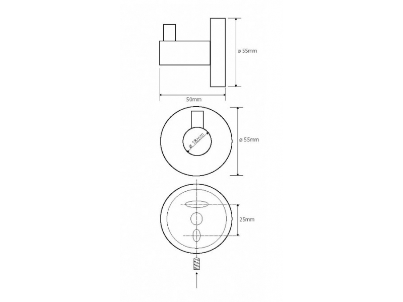 Купить Крючок Bemeta Neo 104106025 5.5 x 5 x 5.5 см, хром матовый