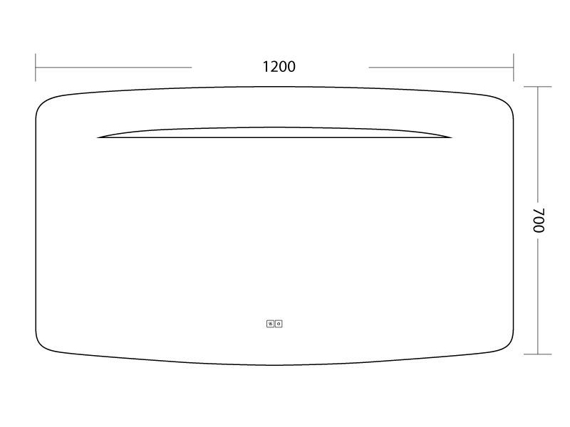 Купить Зеркало Art&Max Gina AM-Gin-1200-700-DS-F-H 120 x 70 см с подсветкой, диммер, антизапотевание