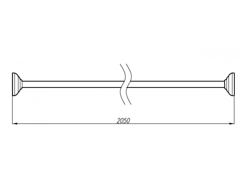Купить Карниз прямой для шторки на ванну Migliore ML.BTD-21.205.CR, хром
