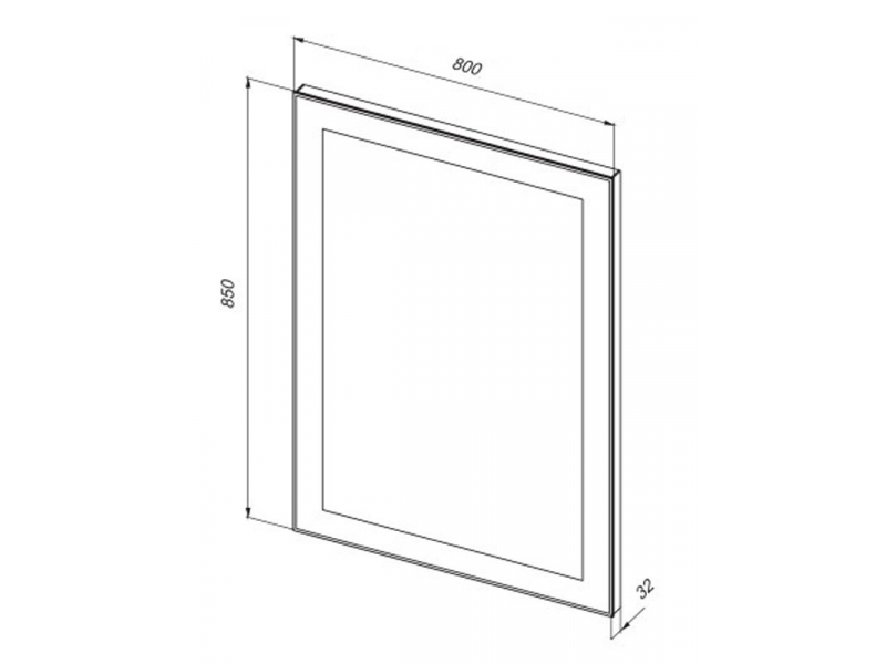 Купить Зеркало Dreja Kvadro 77.9012W, инфракрасный выключатель, LED-подсветка, 80x85 см