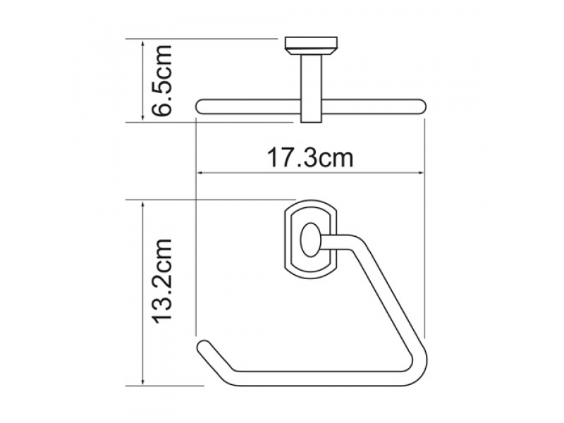 Купить Полотенцедержатель WasserKRAFT 3061, треугольник, 17.3 см, хром