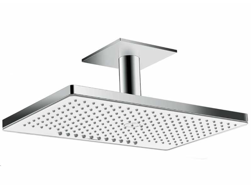 Купить Верхний душ Hansgrohe Rainmaker Select 24014400, 460 x 300 мм, 2 режима струи, с держателем, белый/хром