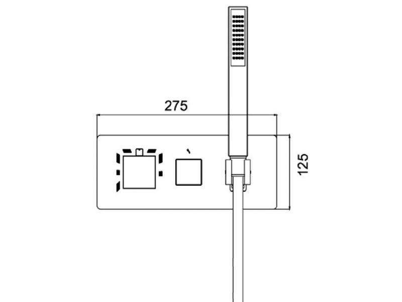 Купить Смеситель RGW Shower Panels SP-44-01, 21140544-11, для душа термостатический, хром