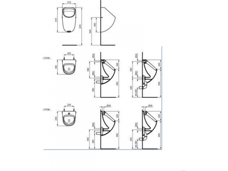 Купить Инсталляция Ideal Standard Prosys с писсуаром Connect T355101, комплект 7 в 1, E567101L1