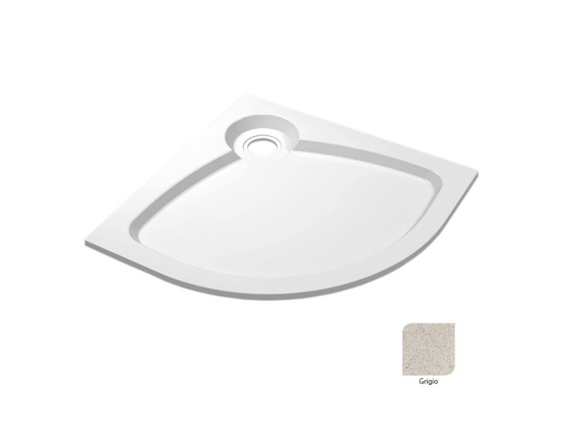 Купить Поддон душевой Cezares Tray TRAY-S-R-100-550-56-GR, 100 х 100 см, серый, из искусственного камня