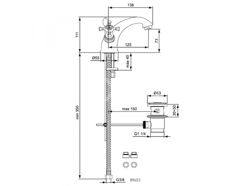 Купить Смеситель Ideal Standard Reflections B9653AA для раковины