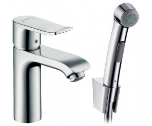 Смеситель Hansgrohe Metris 31285000 для раковины с гигиеническим душем