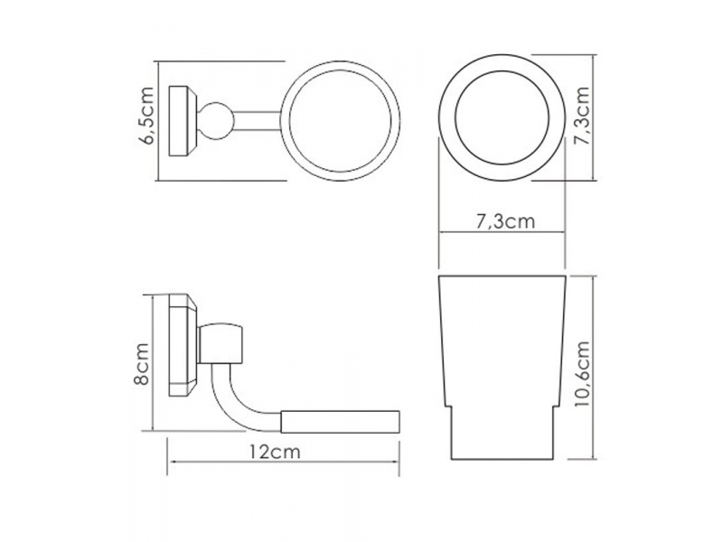 Купить Стакан для щеток с держателем WasserKRAFT K-28128