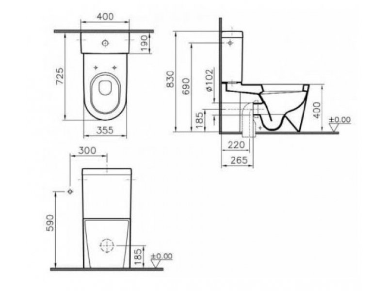 Купить Напольный унитаз Vitra Nest 5140B003-0092 Matrix с функцией биде