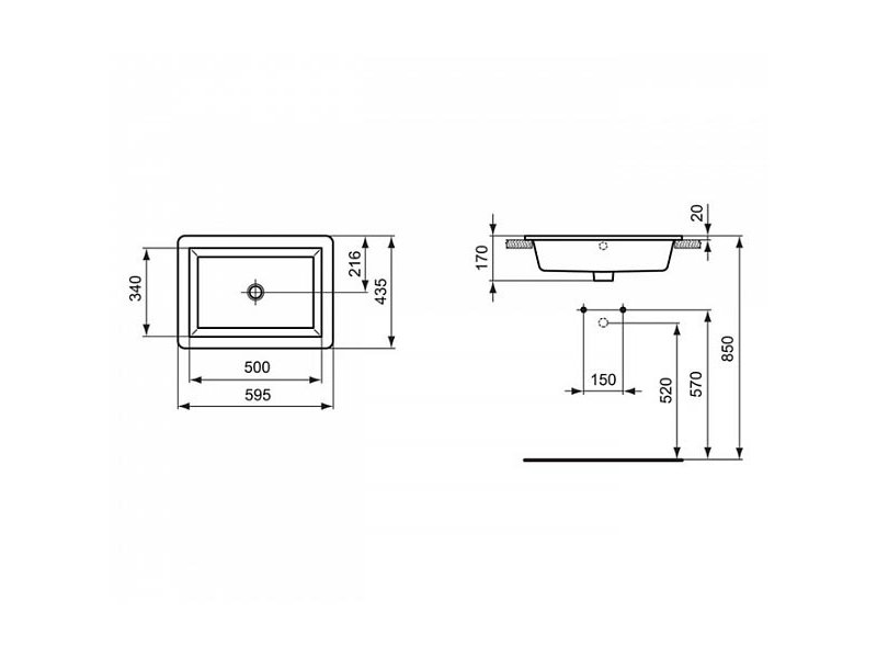 Купить Раковина Ideal Standard Strada K078001 60 см